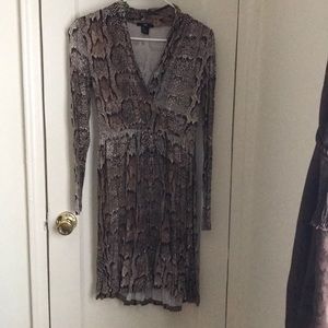 H&M snakeskin wrap dress